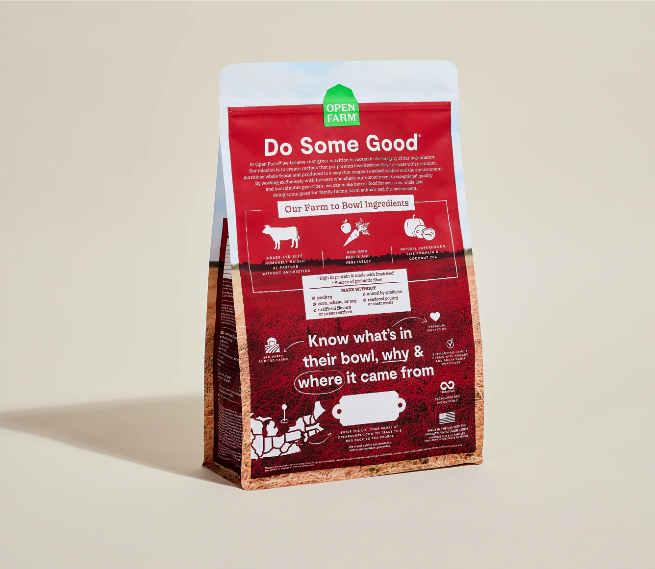 OPEN FARM Grass Fed Beef Grain Free Dog Food