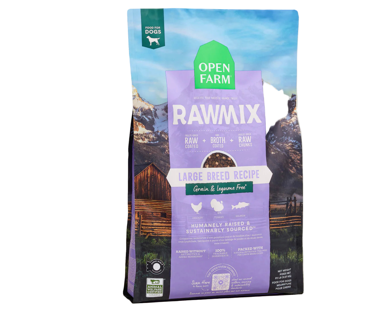Open Farm RawMix Large Breed Recipe Grain Free Dog Food