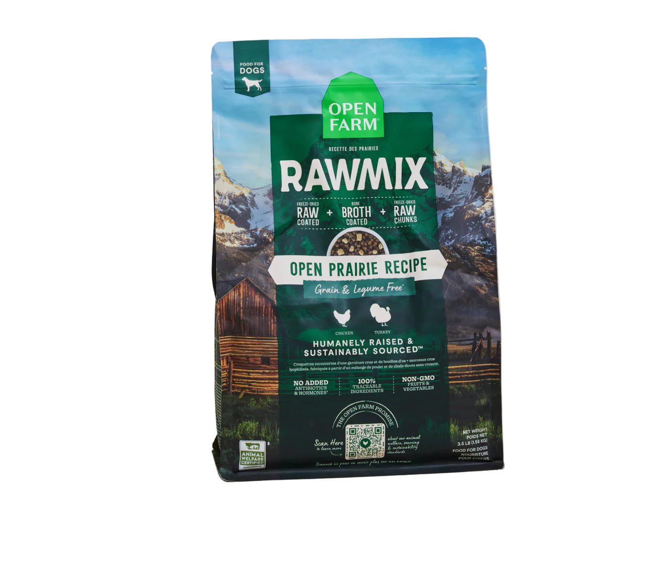 Open Farm RawMix Open Prairie Grain Free Dog Kibble