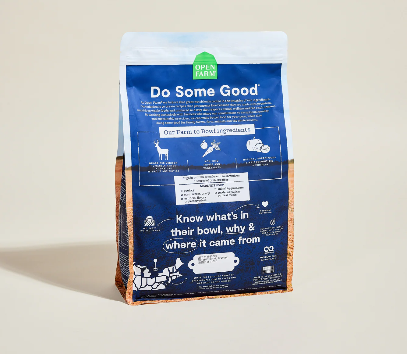 OPEN FARM New Zealand Venison Grain Free Dry Dog Food