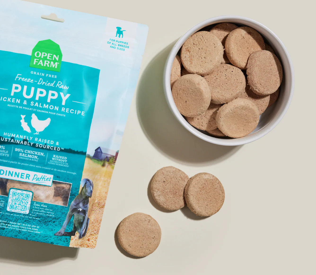 Open Farm Puppy Chicken & Salmon Patties