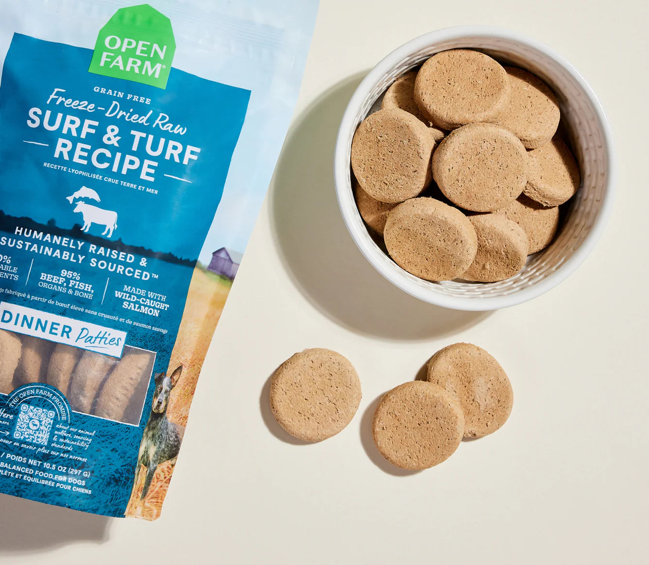 Open Farm Freeze Dried Raw - Surf & Turf Patties for Dogs