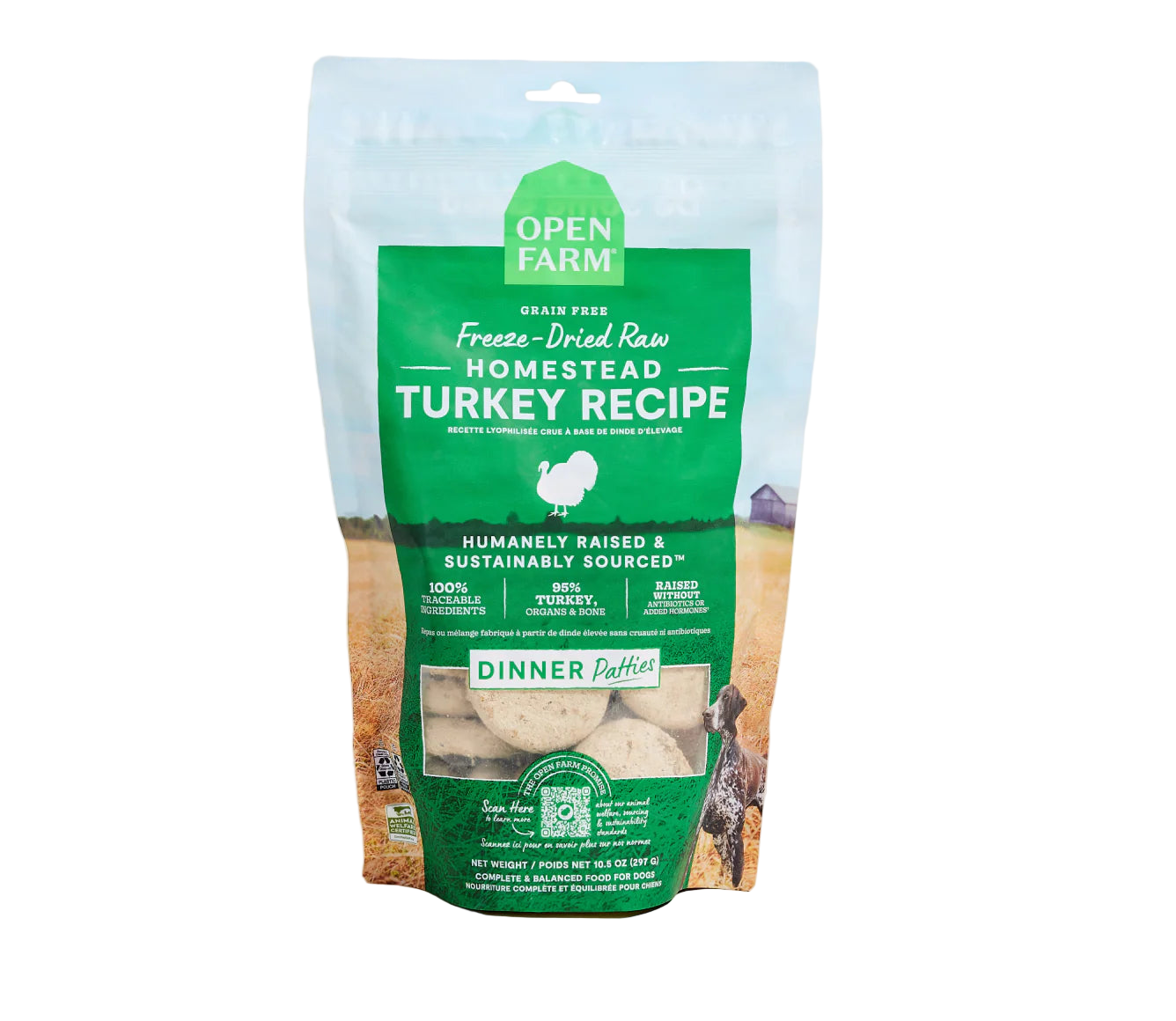 Open Farm Freeze Dried Raw - Homestead Turkey Patties for Dogs