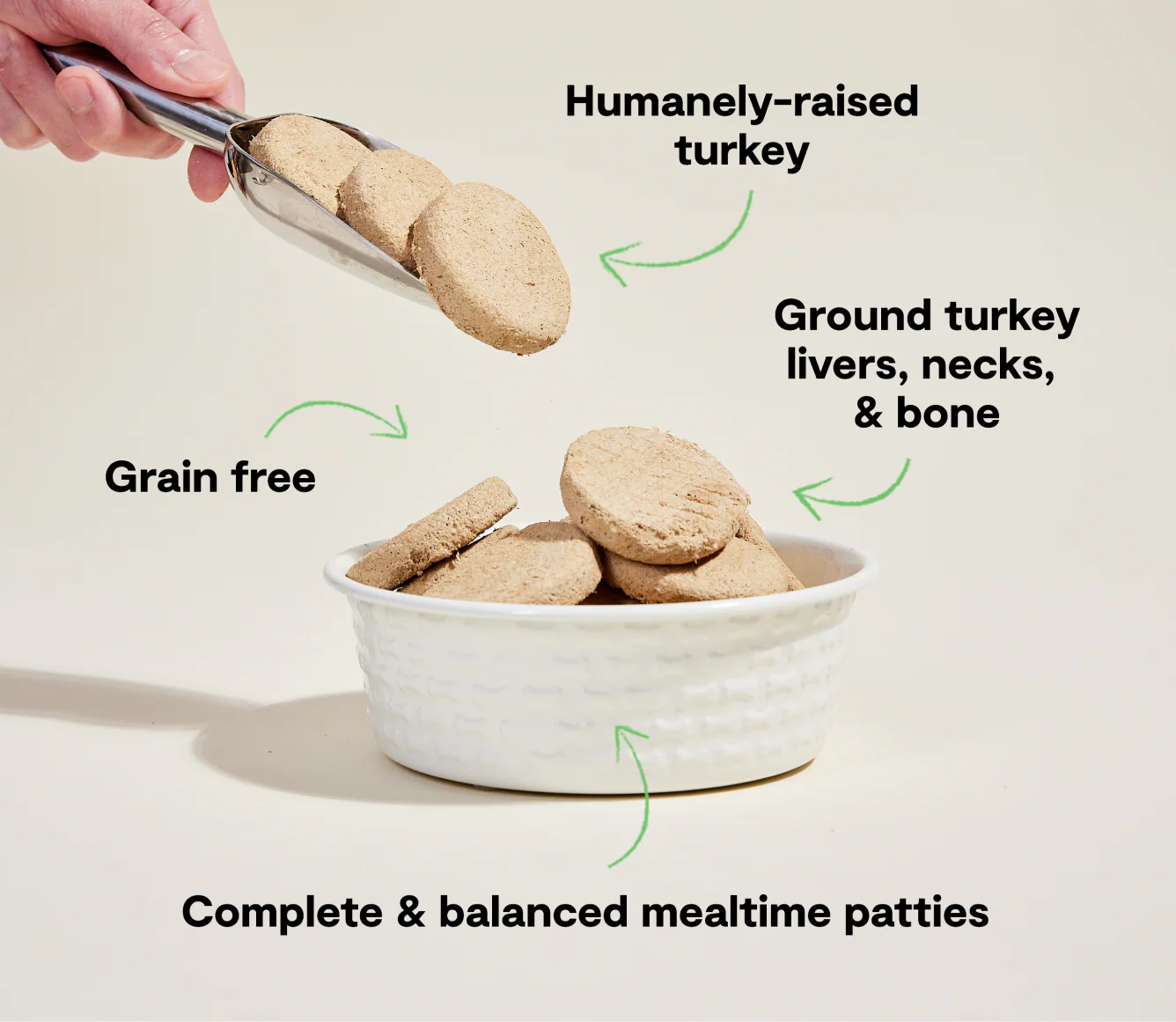 Open Farm Freeze Dried Raw - Homestead Turkey Patties for Dogs