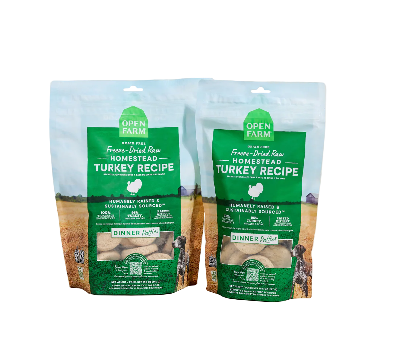 Open Farm Freeze Dried Raw - Homestead Turkey Patties for Dogs