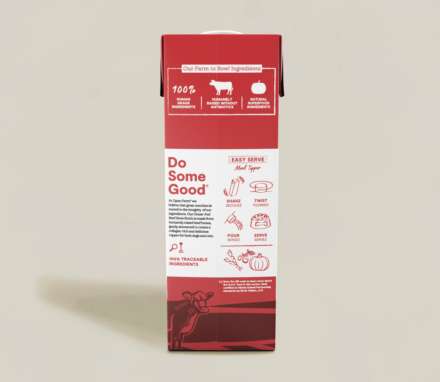Open Farm Grass-Fed Beef Bone Broth Topper for Dogs and Cats