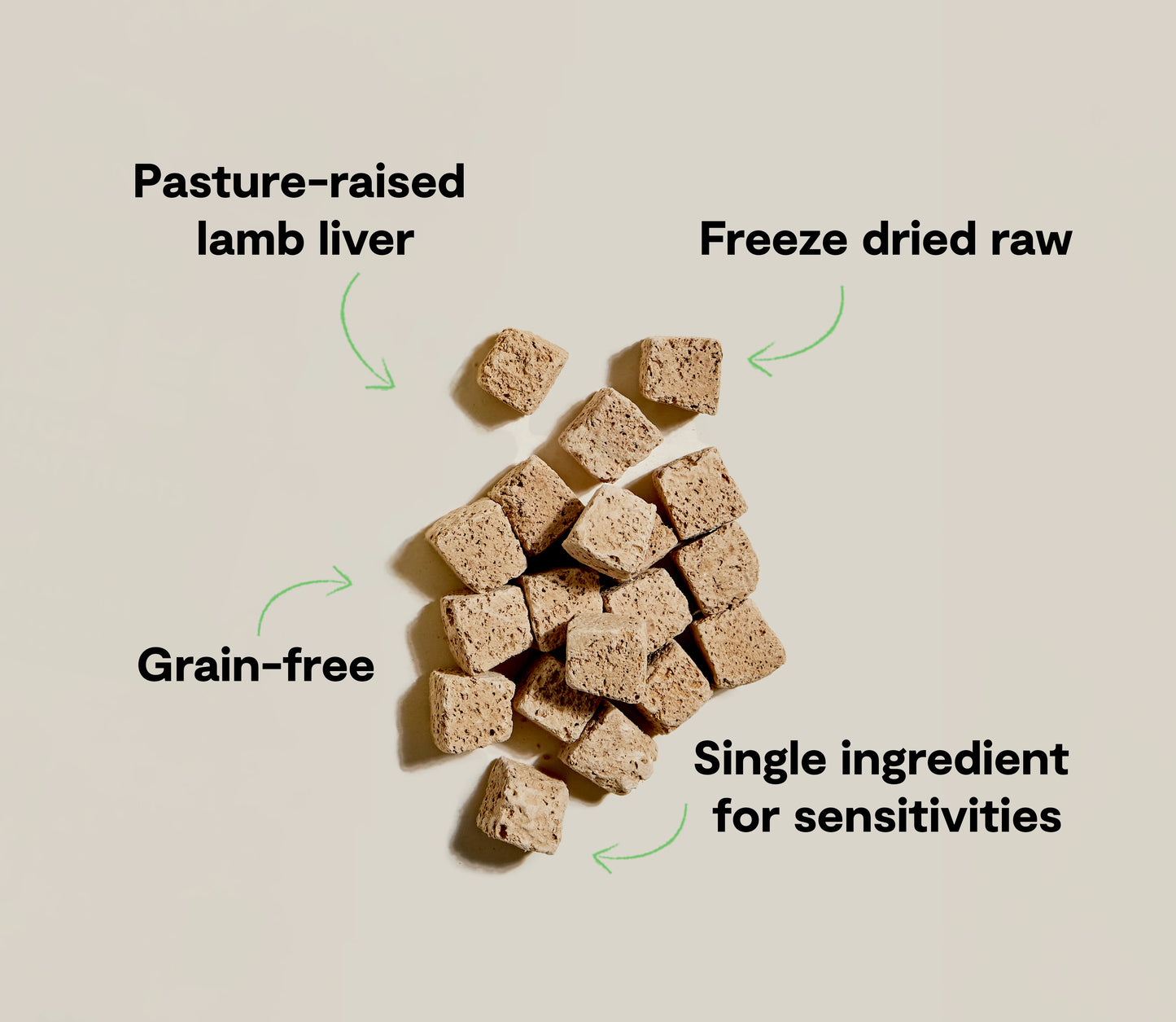 Open Farm Lamb Liver Freeze-Dried Treat Cubes For Dogs