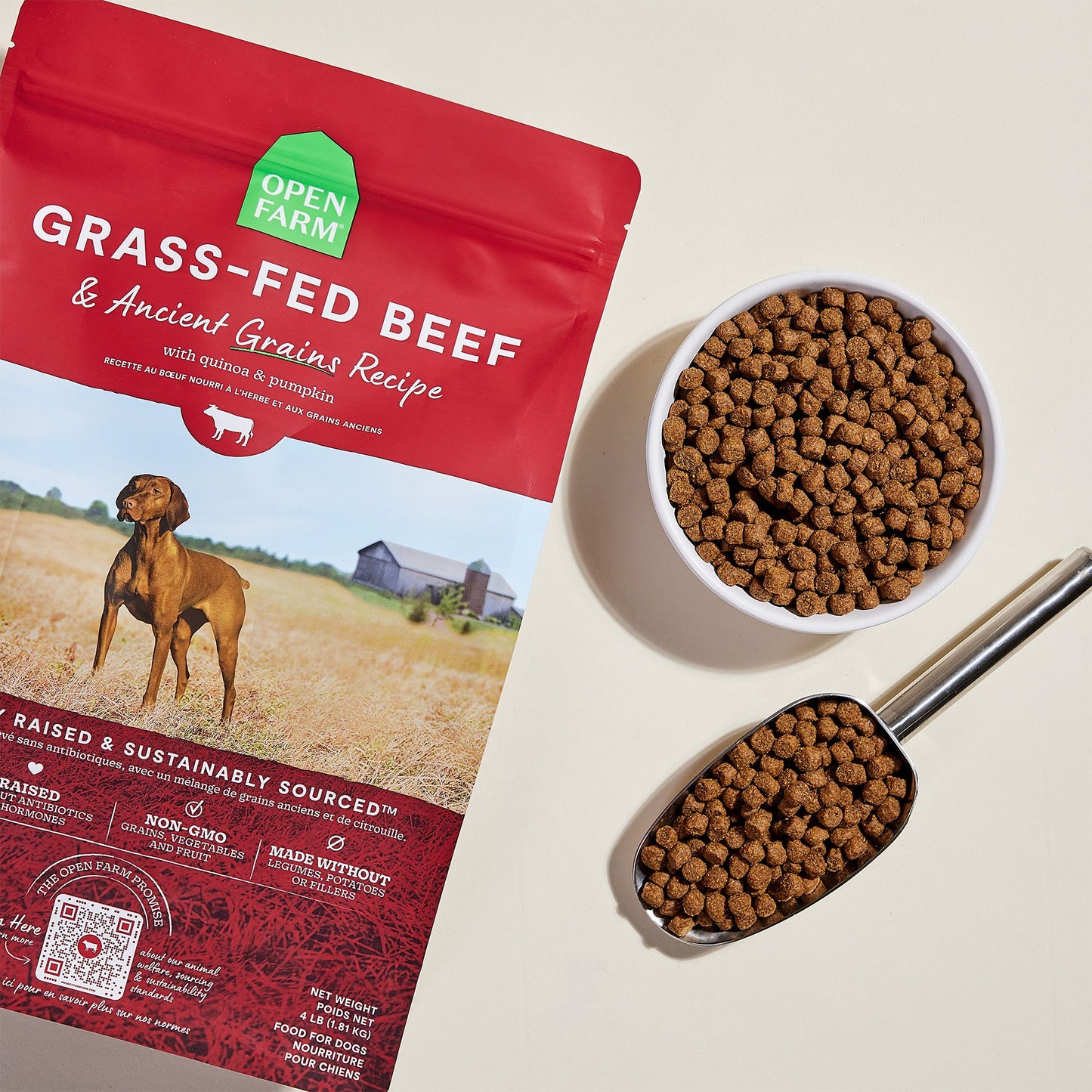 OPEN FARM Grass-Fed Beef and Ancient Grains Dry Dog Food