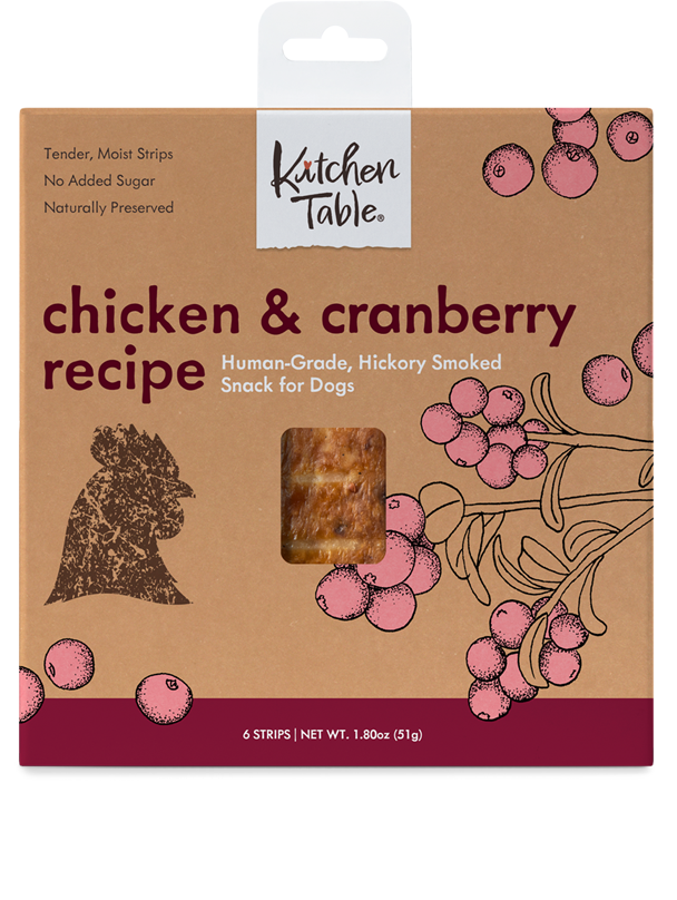 Kitchen Table Chicken & Cranberry Recipe Smoked Strips For Dogs