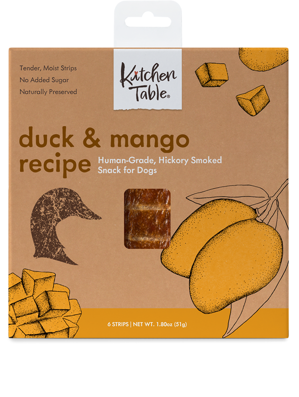 Kitchen Table Duck & Mango Recipe Smoked Strips For Dogs
