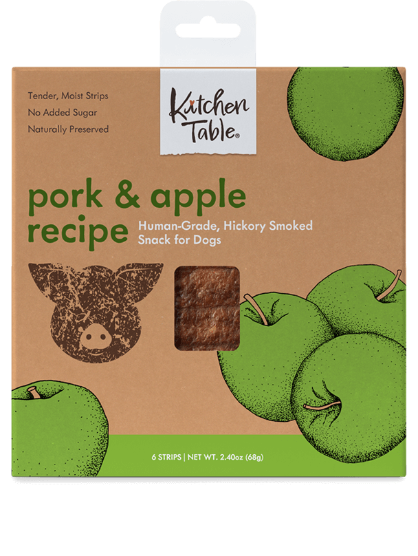 Kitchen Table Pork & Apple Recipe Smoked Strips For Dogs