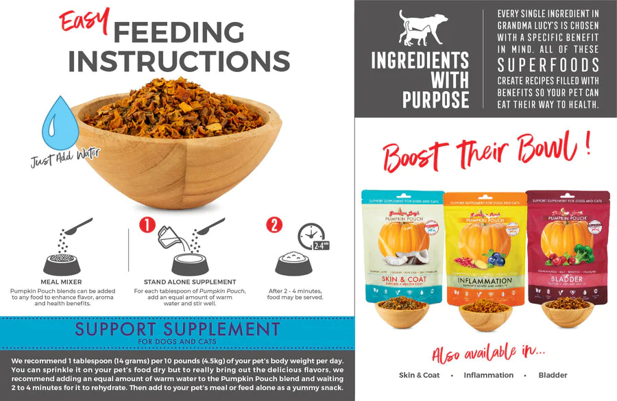 Grandma Lucy's Digestive Pumpkin Pouch for Dogs & Cats