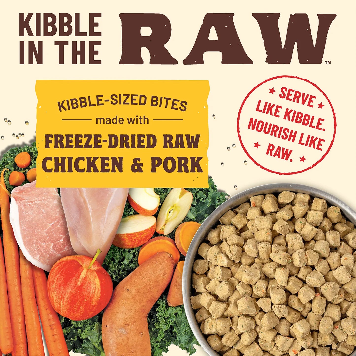Primal Kibble In The Raw Freeze-Dried Chicken and Pork Recipe Dry Puppy Food