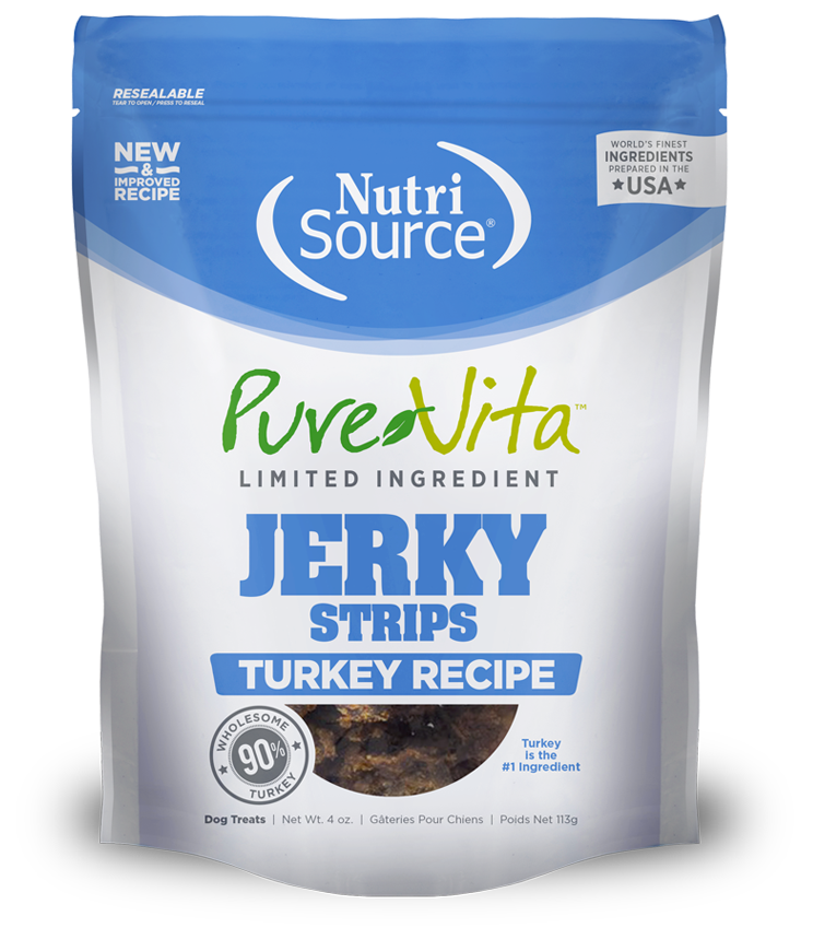 PureVita Jerky Strips Turkey Recipe Dog Treats