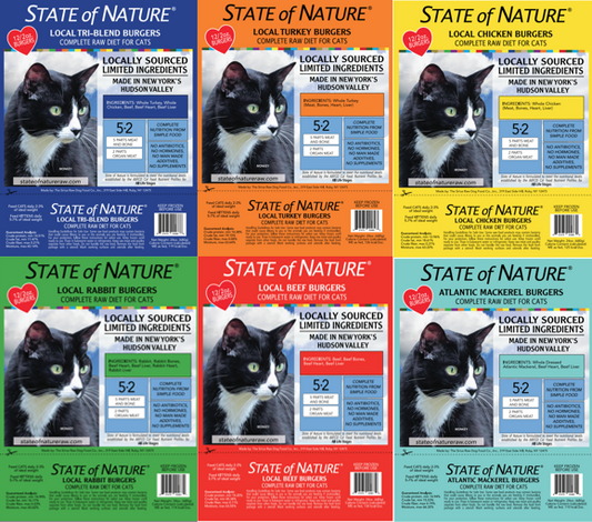 State of Nature Frozen Raw 30 lb. Variety Packs for Cats