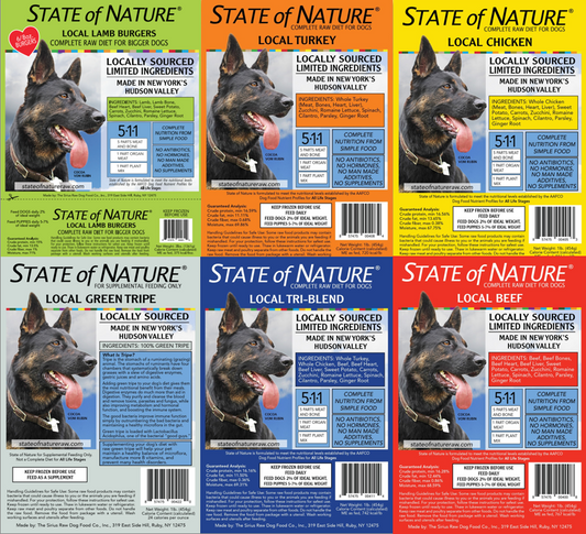 State of Nature Frozen Raw 30 lb. Variety Packs for Dogs