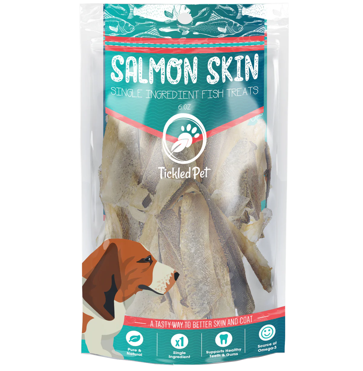 Tickled Pet Salmon Skin Dog Treats