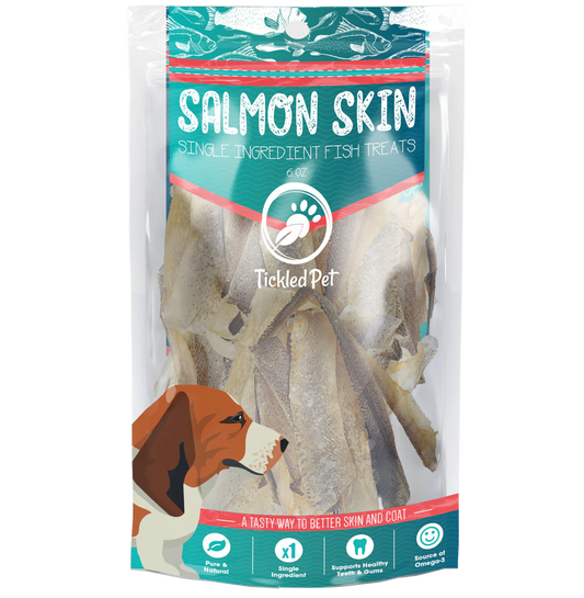 Tickled Pet Salmon Skin Dog Treats