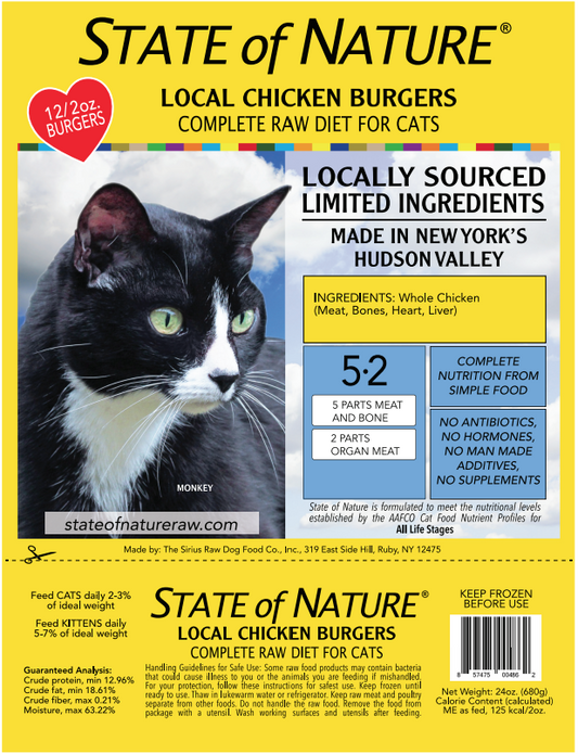 State of Nature Frozen Raw Chicken for Cats