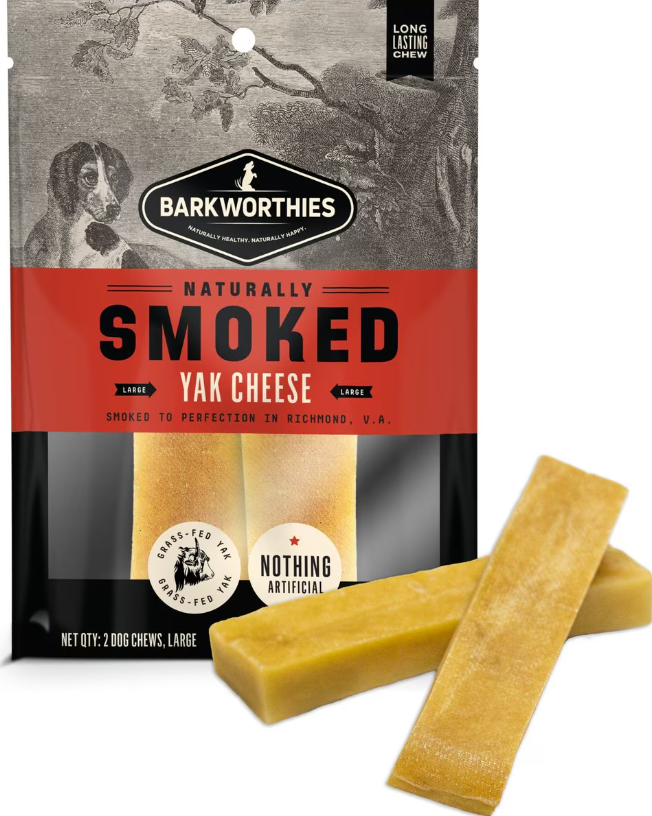 Barkworthies Large Smoked Yak Cheese Dog Treats