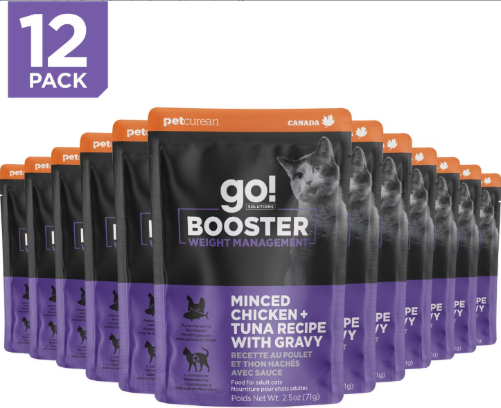 Go! Solutions Booster Weight Management Minced Chicken and Tuna With Gravy Wet Cat Food