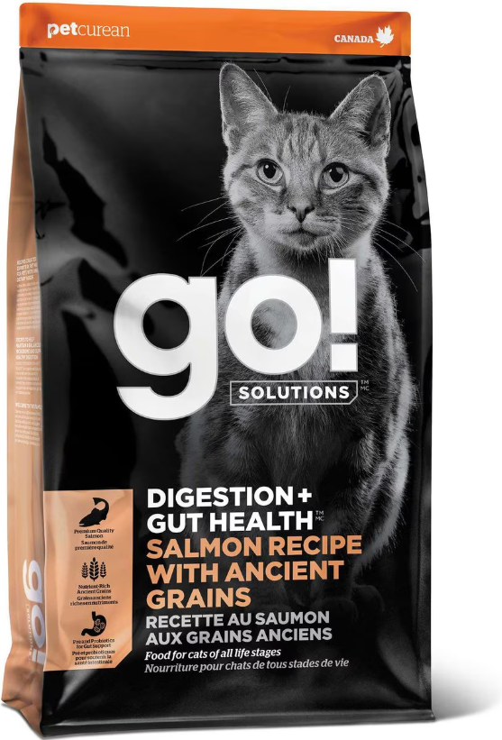 Go! Solutions Digestion + Gut Health Salmon Recipe With Ancient Grains Dry Cat Food