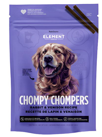 Nutrisource Element Series Rabbit and Venison Chompy Chompers Dog Treats