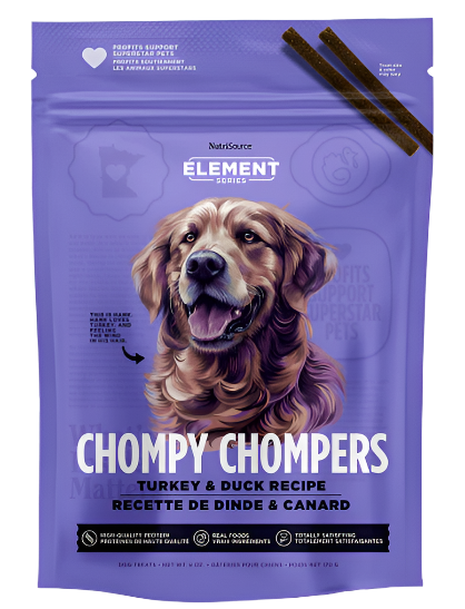 Nutrisource Element Series Turkey and Duck Chompy Chompers Dog Treats