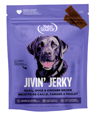 Nutrisource Quail, Duck Chicken Jivin' Jerky Dog Treats – Hearty Pet