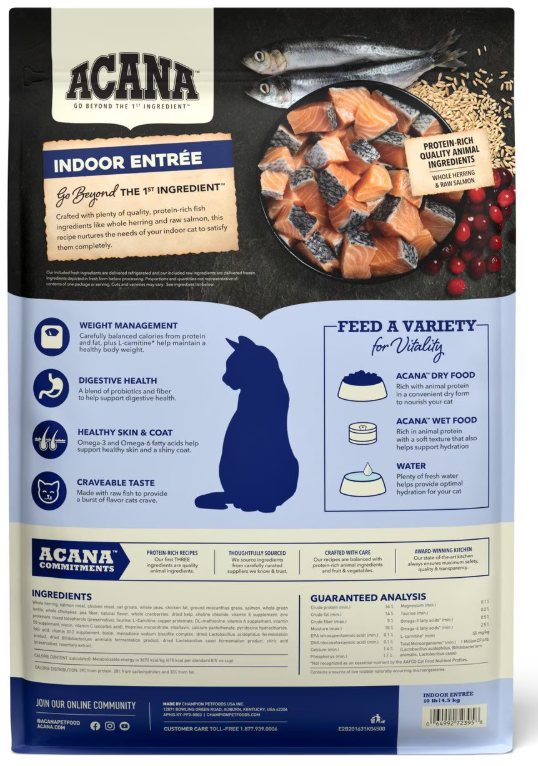 Acana Indoor Entree Fish Recipe Dry Cat Food