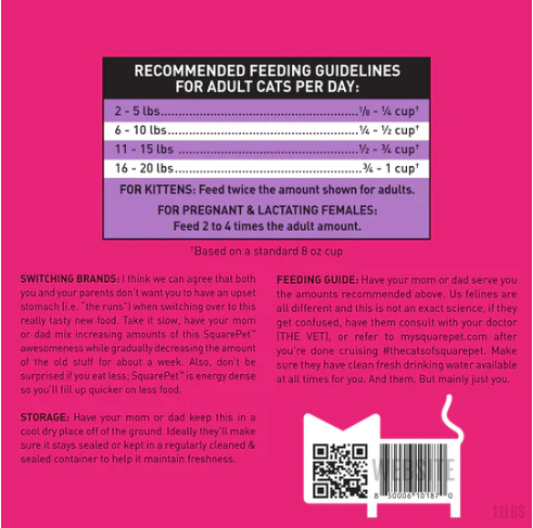 SquarePet VFS Powercat Herring and Salmon Dry Cat Food
