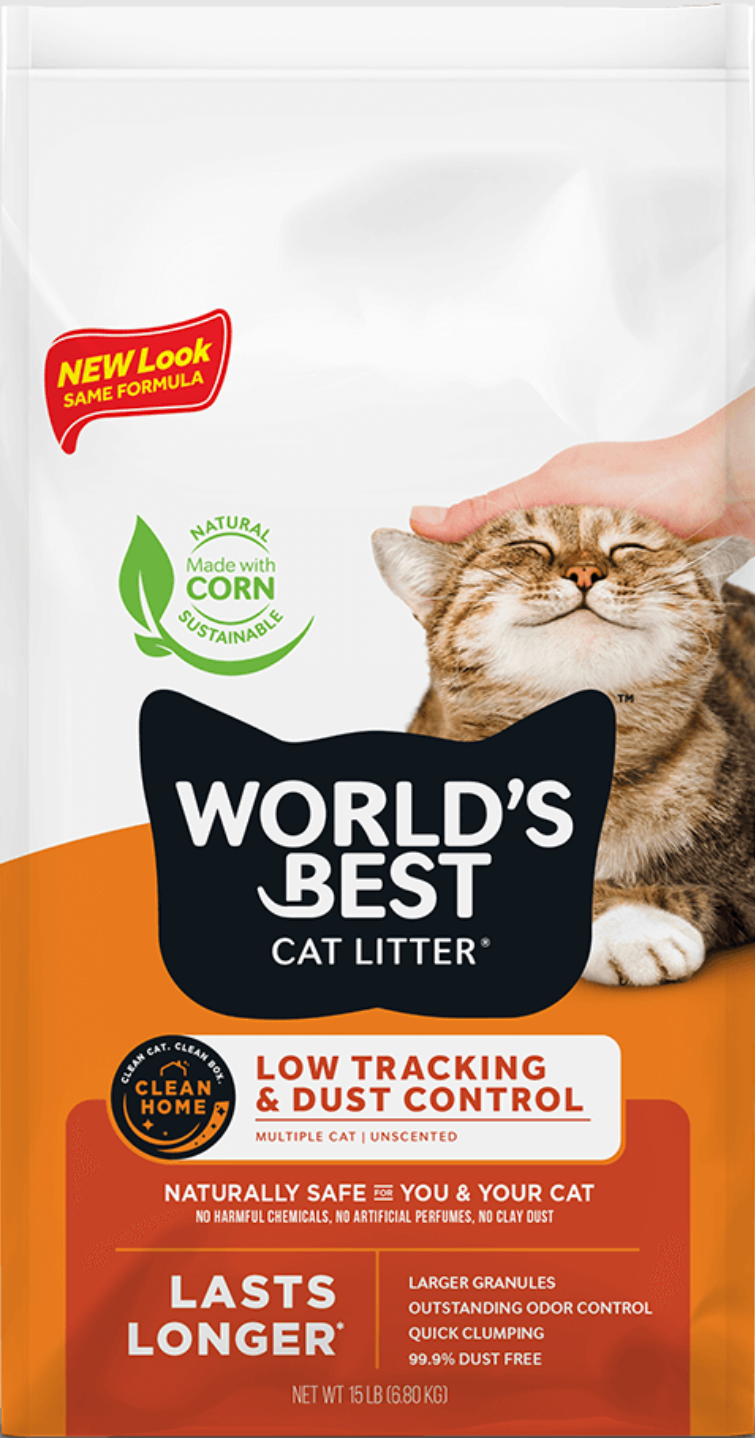 World's Best Cat Litter Low Tracking and Dust Control Unscented Formula