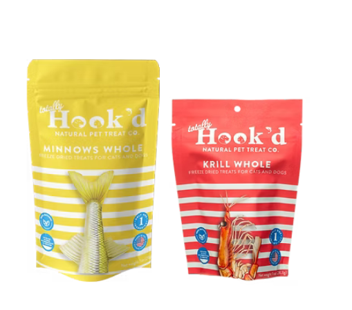 Totally Hook'd Krill and Minnow Cat & Dog Treats Variety Pack