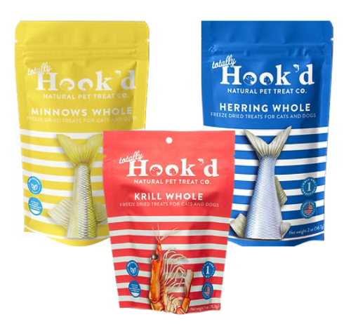 Totally Hook'd Krill, Minnows, Herring Cat & Dog Treats Variety Pack