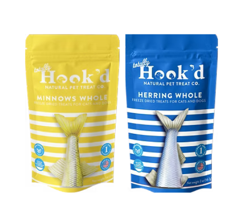 Totally Hook'd Minnows and Herring Cat & Dog Treats Variety Pack