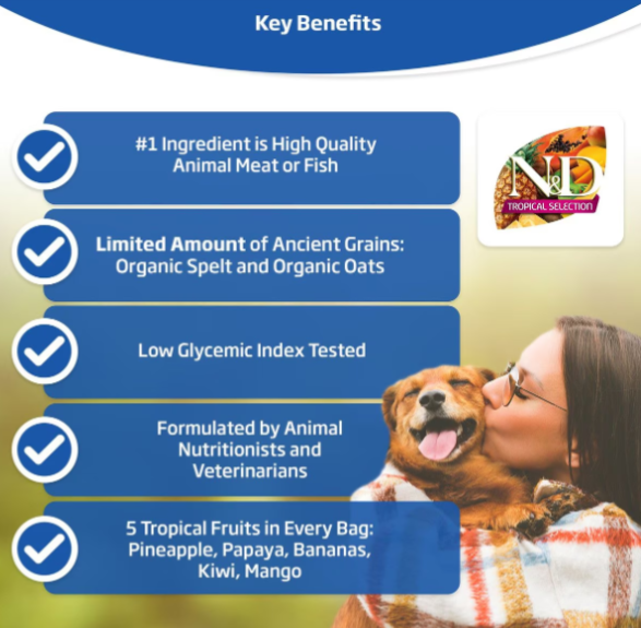 Farmina Natural & Delicious Tropical Selection Salmon Medium & Maxi Adult Dry Dog Food