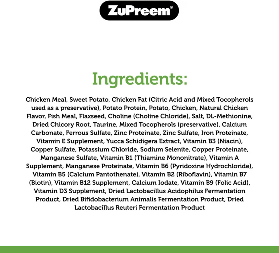 ZuPreem Ferret Grain Free Diet