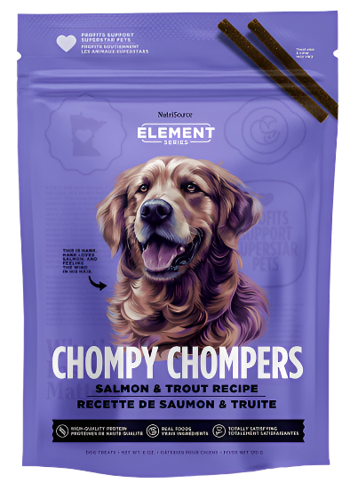 Nutrisource Element Series Salmon and Trout Chompy Chompers Dog Treats