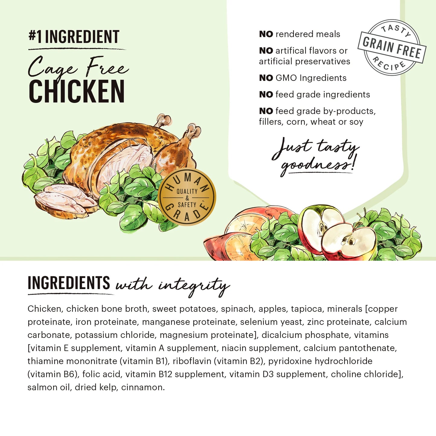 The Honest Kitchen One Pot Stew Slow Cooked Chicken Stew with Sweet Potato, Spinach & Apples for Dogs