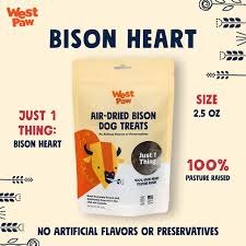 West Paw Bison Heart Air Dried Dog Treats