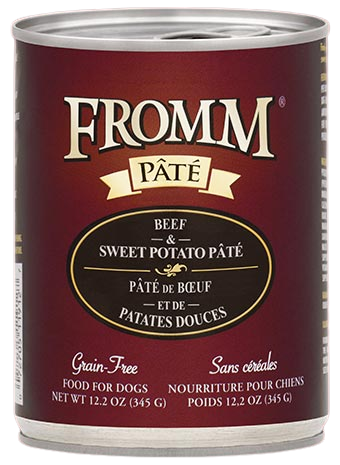 Fromm Grain Free Beef & Sweet Potato Pate Canned Wet Food for Dogs