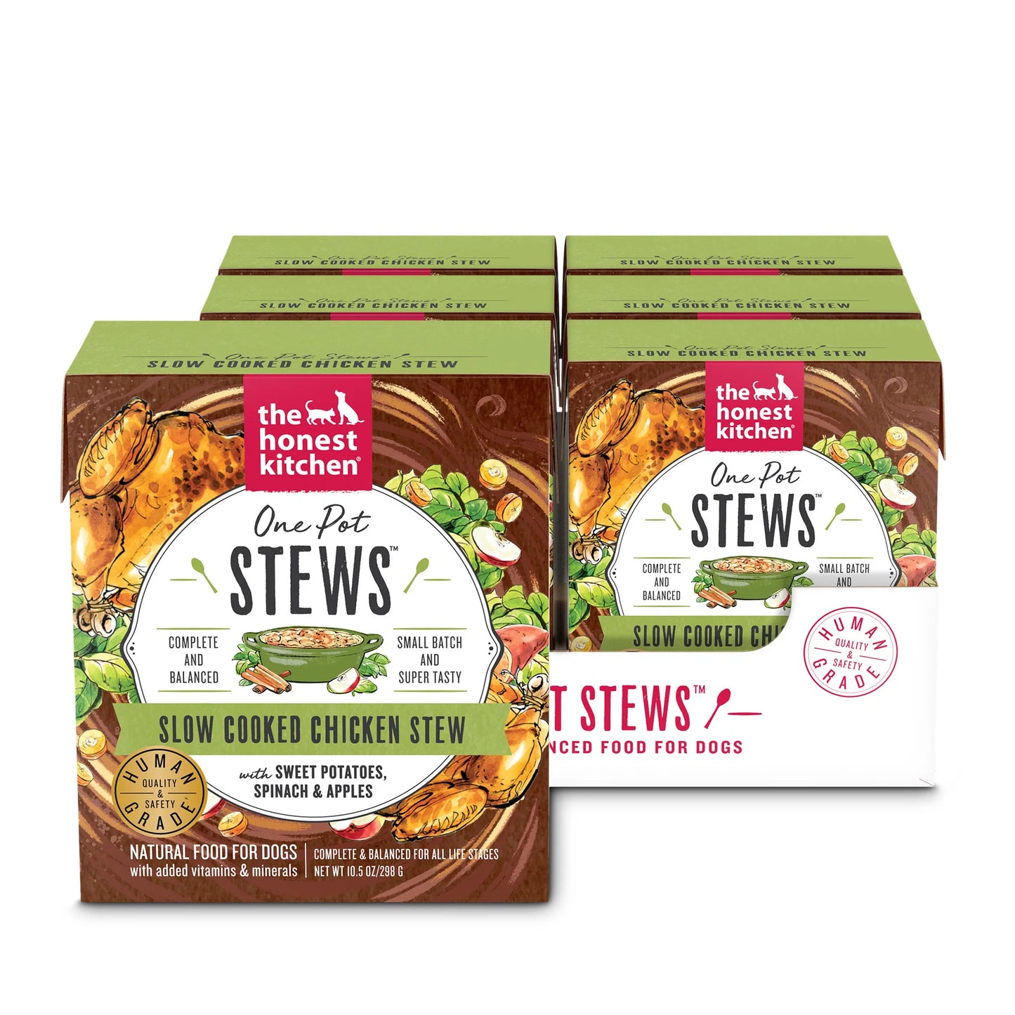 The Honest Kitchen One Pot Stew Slow Cooked Chicken Stew with Sweet Potato, Spinach & Apples for Dogs