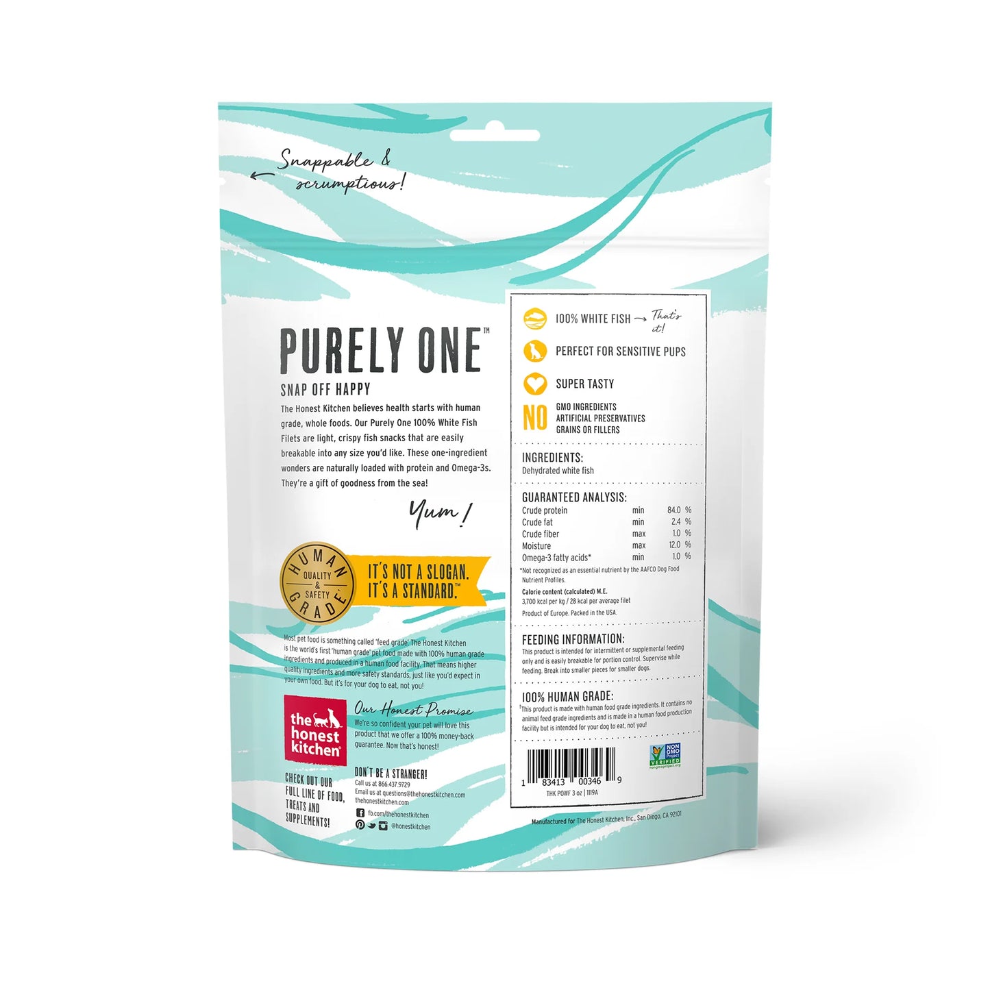 Purely One: 100% White Fish Filets for Dogs