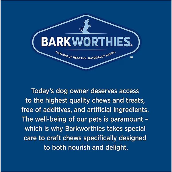 Barkworthies 5-6 Inch Medium Beef Cheek Dipped w/Peanut Butter Flavor