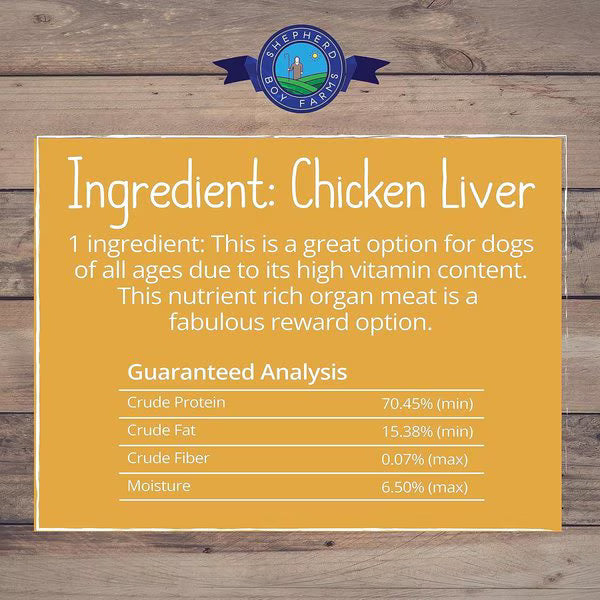Shepherd Boy Farms Freeze-Dried Chicken Liver for Dogs