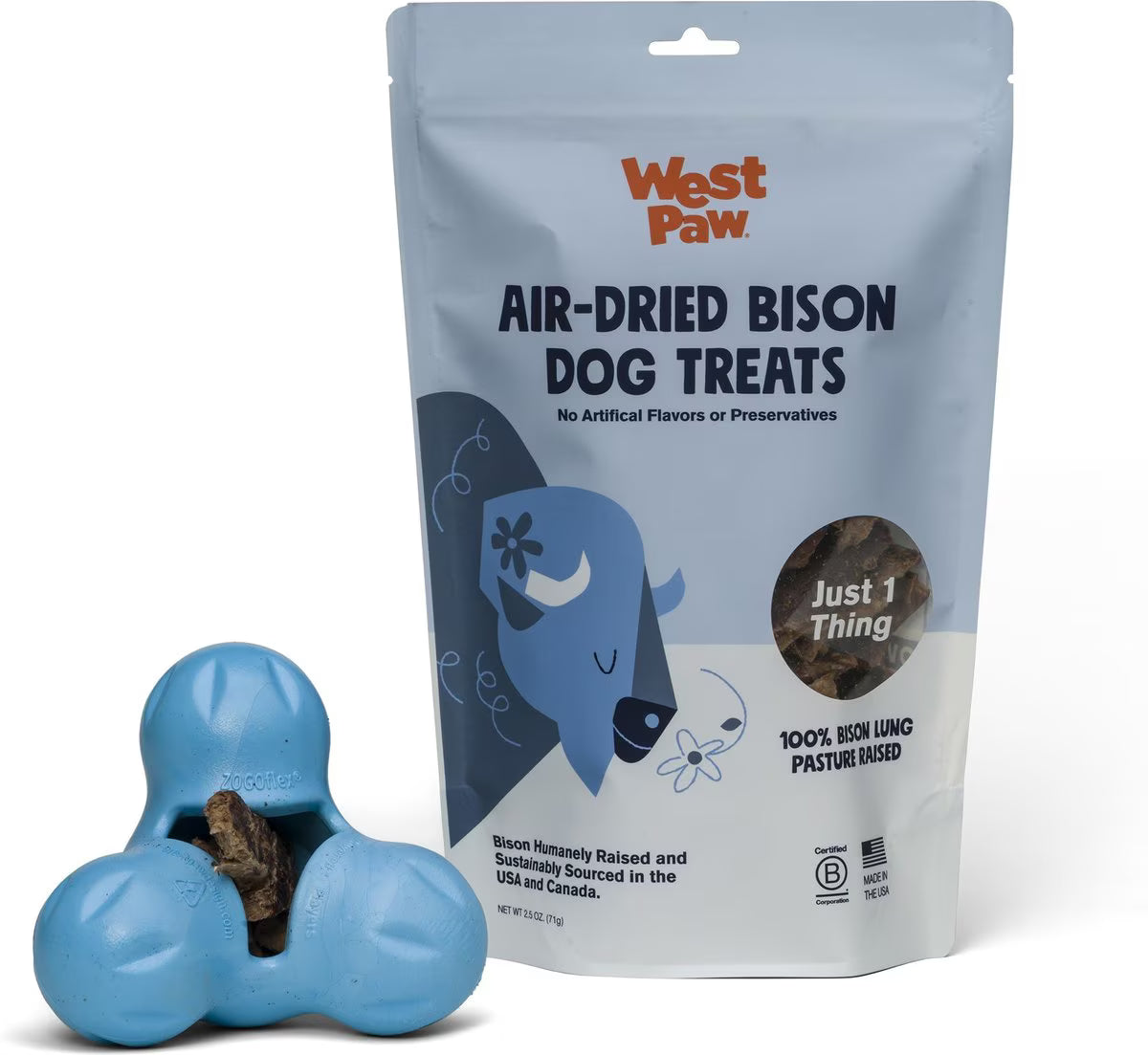 West Paw Bison Lung Air Dried Dog Treats