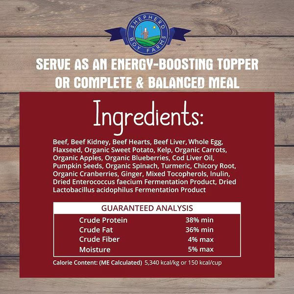 Shepherd Boy Farms Freeze-Dried Beef Diet for Dogs