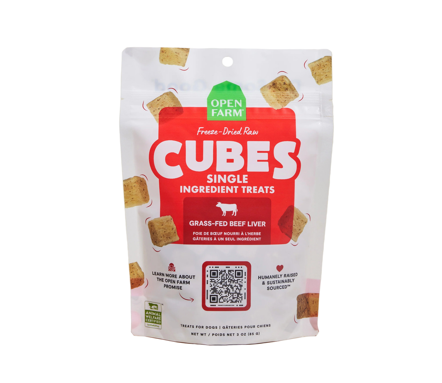 Open Farm Beef Liver Freeze-Dried Treat Cubes For Dogs