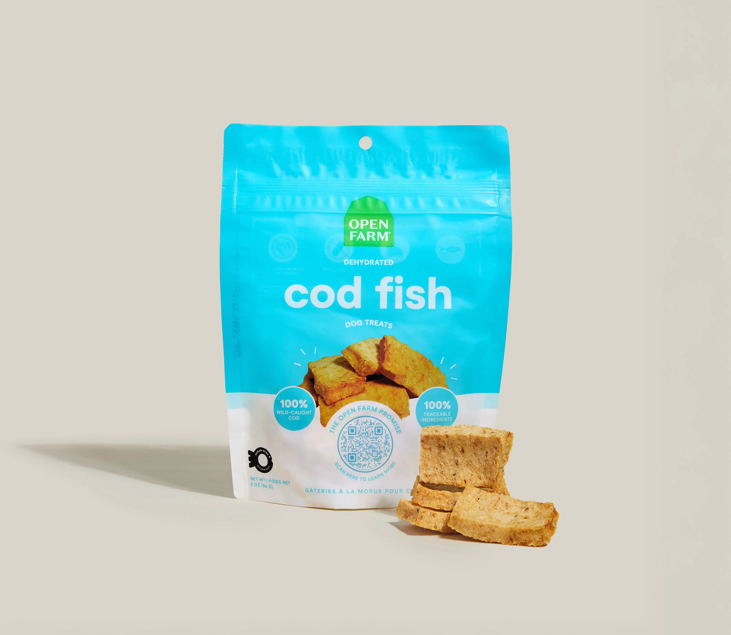Open Farm Dehydrated Cod Fish Dog Treat