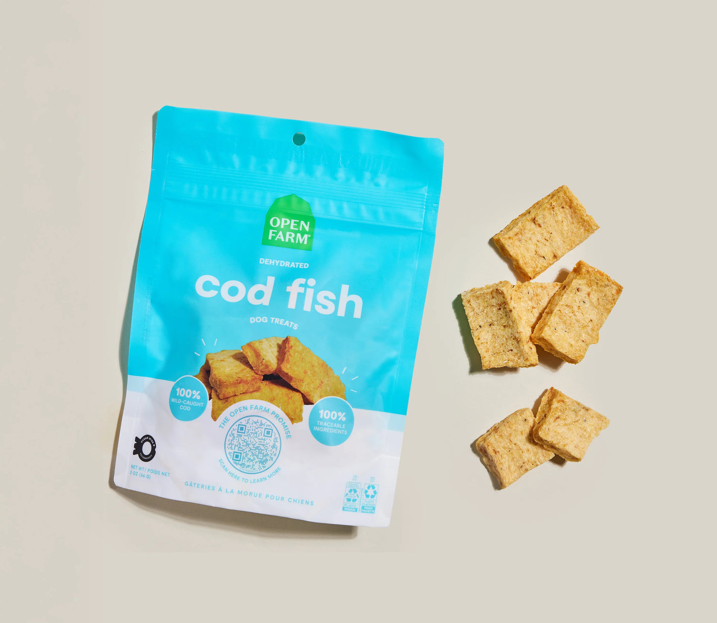 Open Farm Dehydrated Cod Fish Dog Treat